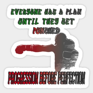 Everyone has a plan until they get punched Sticker